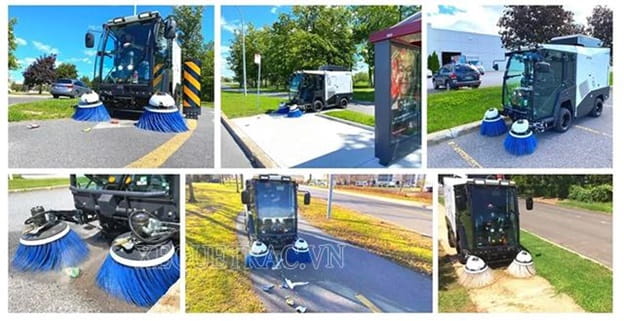 Xe quét rác chạy điện làm sạch hiệu quả
